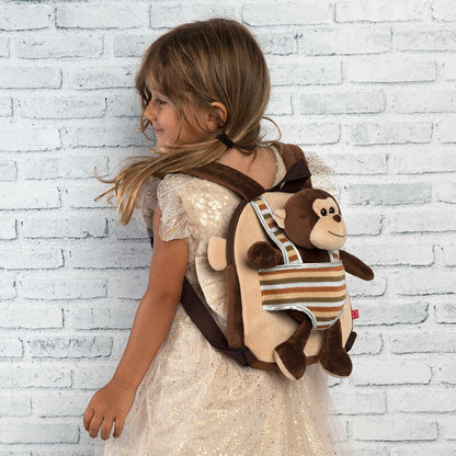 Mochila reversible + peluche Mono Max 25cm PERLETTI