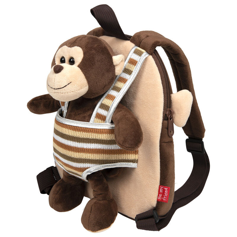 Mochila reversible + peluche Mono Max 25cm PERLETTI