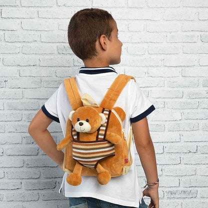 Mochila reversible + peluche Oso Benji 25cm PERLETTI