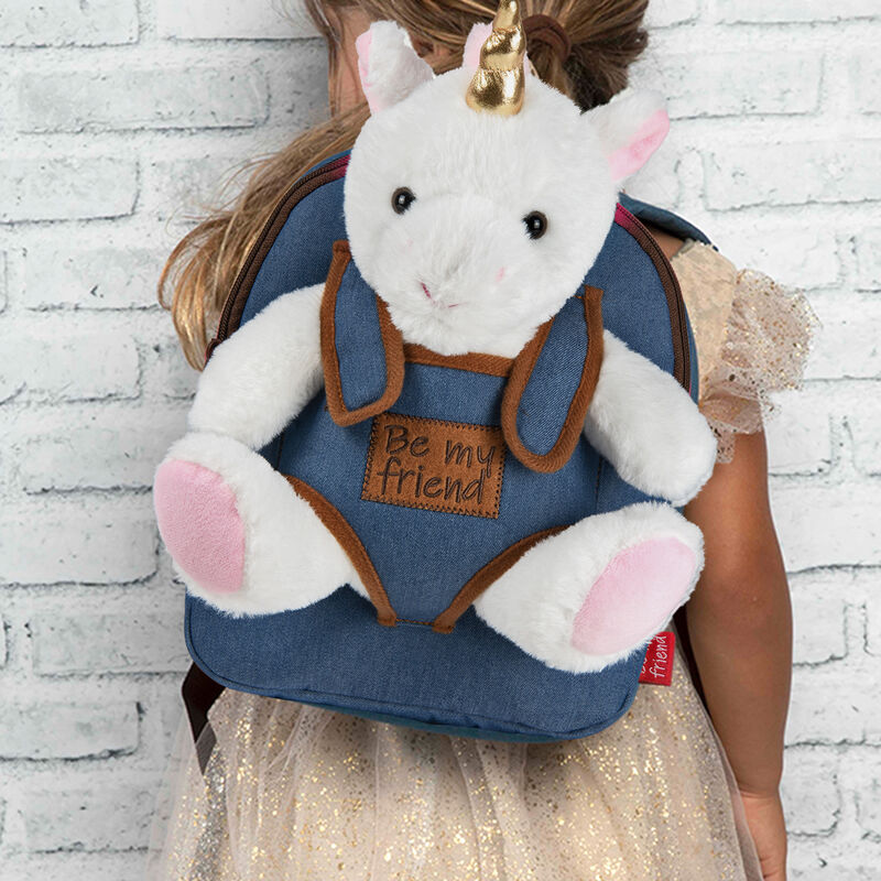 Mochila + peluche Unicornio Tiara 26cm PERLETTI