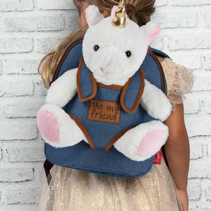 Mochila + peluche Unicornio Tiara 26cm PERLETTI