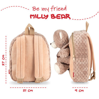 Mochila + peluche Oso Milly 26cm PERLETTI