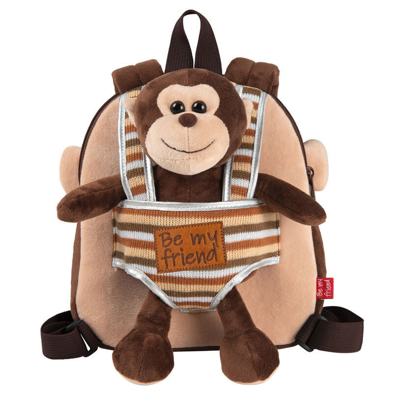Mochila reversible + peluche Mono Max 25cm PERLETTI