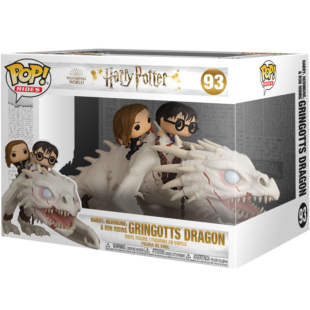 Figura POP Gringotts Dragon con Harry, Ron y Hermione Harry Potter FUNKO