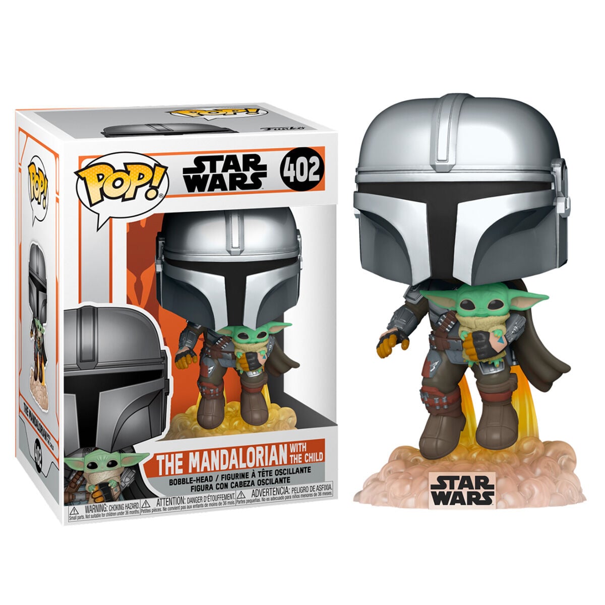 Figura POP Star Wars The Mandalorian Mando Flying with Jet Pack FUNKO
