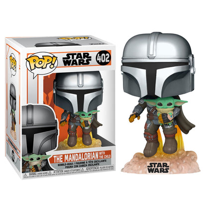 Figura POP Star Wars The Mandalorian Mando Flying with Jet Pack FUNKO