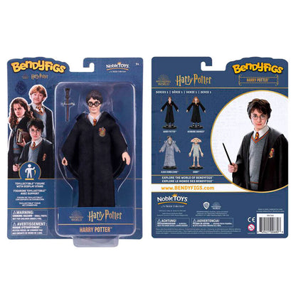 Figura Maleable Bendyfigs Harry con varita Harry Potter 19cm NOBLE COLLECTION