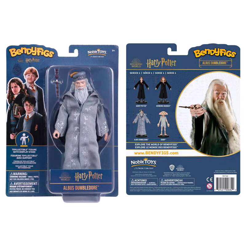 Figura Maleable Bendyfigs Dumbledore con varita Harry Potter 19cm NOBLE COLLECTION