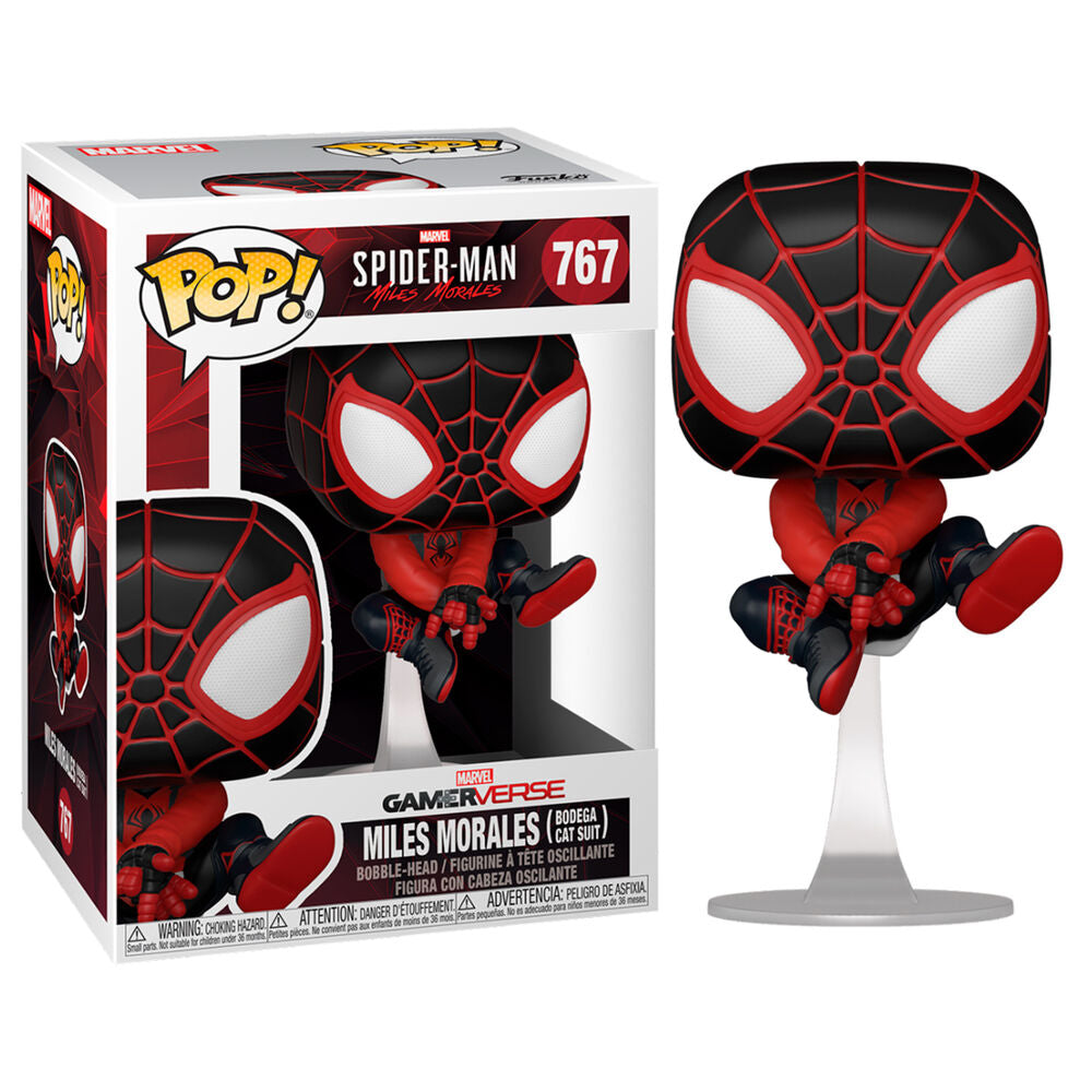 Figura POP Marvel Spiderman Miles Morales Bodega Cat Suit FUNKO