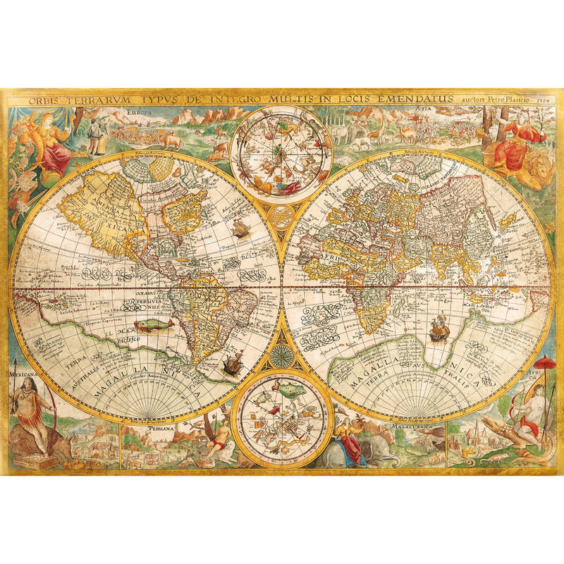 Puzzle Mapa Antiguo 2000pzs CLEMENTONI