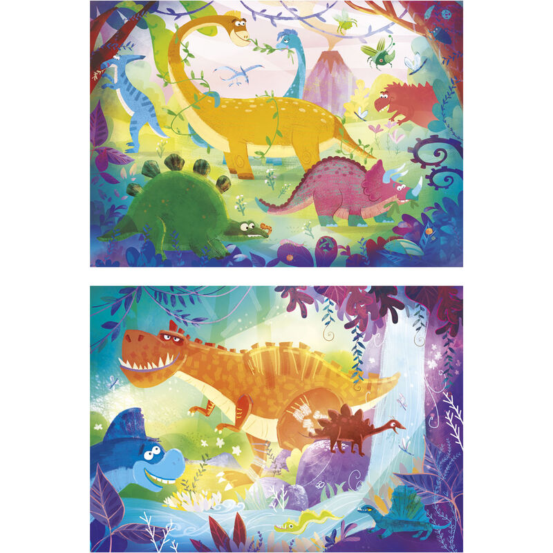 Puzzle Dinosaurios 2x20pzs CLEMENTONI