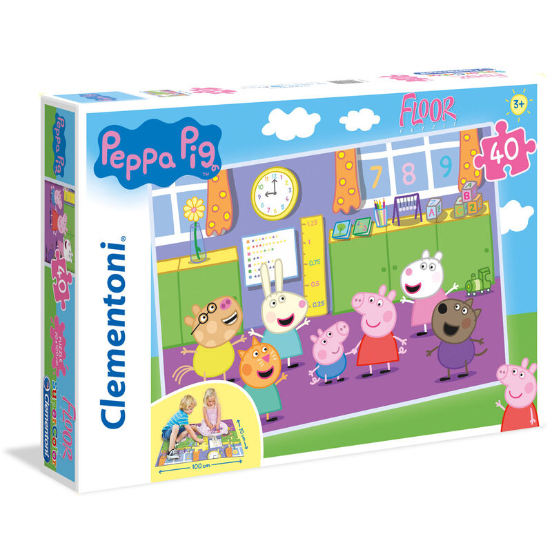 Puzzle Floor Peppa Pig 40pzs CLEMENTONI