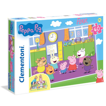 Puzzle Floor Peppa Pig 40pzs CLEMENTONI