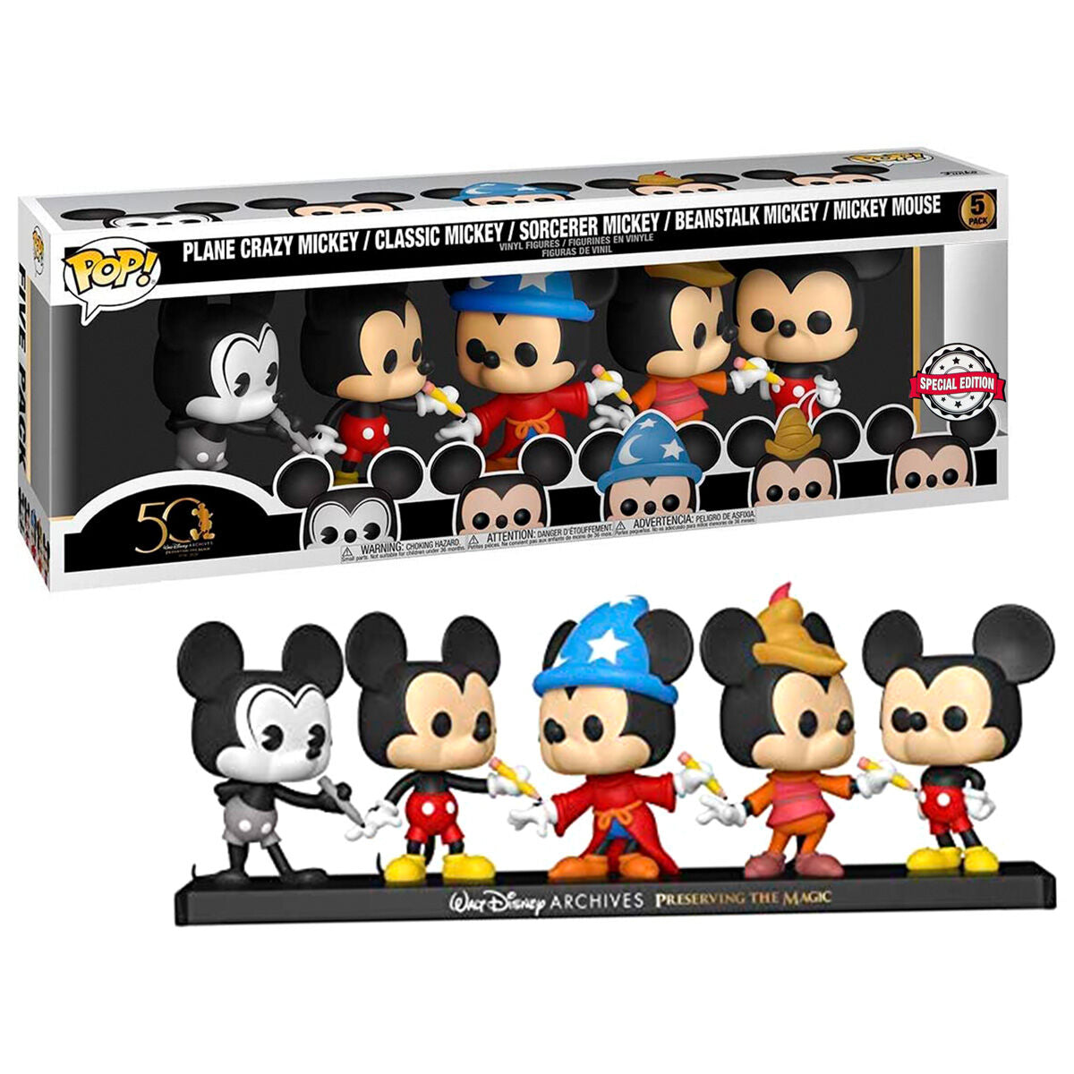 Set 5 figuras POP Disney Archives Mickey Exclusive FUNKO