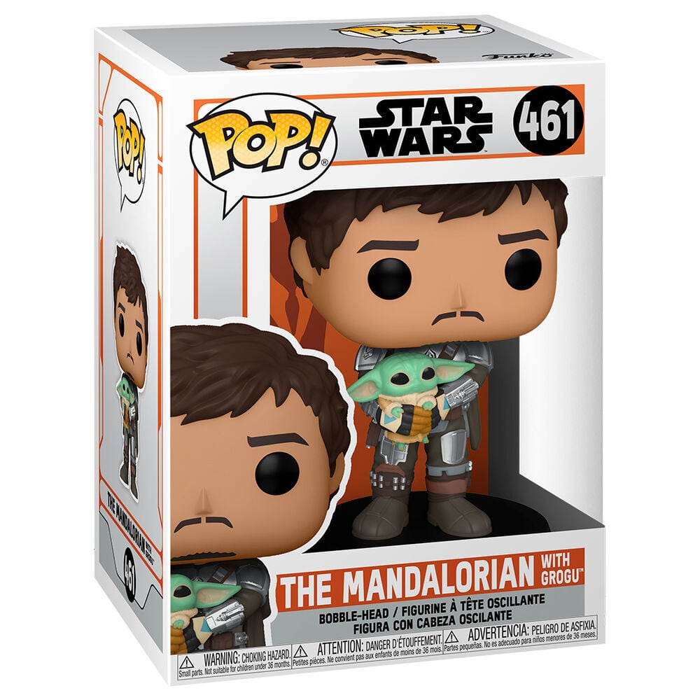 Figura POP Star Wars Mandalorian Mando Holding Child FUNKO