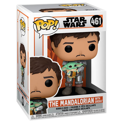 Figura POP Star Wars Mandalorian Mando Holding Child FUNKO