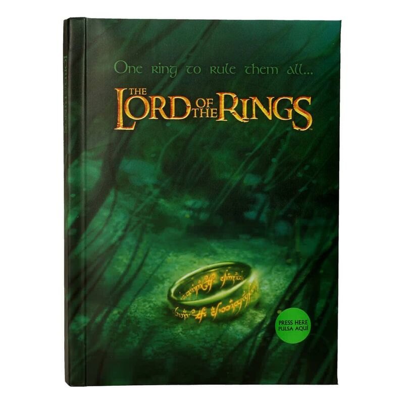 Cuaderno A5 One Ring To Rule Them All El Señor de los Anillos con luz SD TOYS