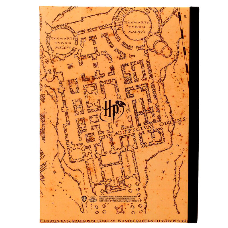Cuaderno A5 Mapa del Merodeador Harry Potter SD TOYS