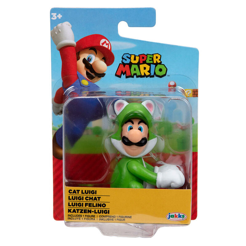 Figura Luigi Felino Super Mario Nintendo 6,5cm JAKKS PACIFIC