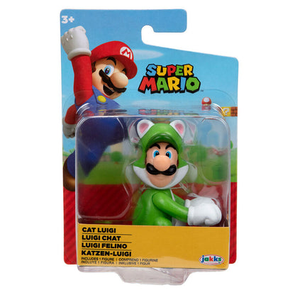 Figura Luigi Felino Super Mario Nintendo 6,5cm JAKKS PACIFIC