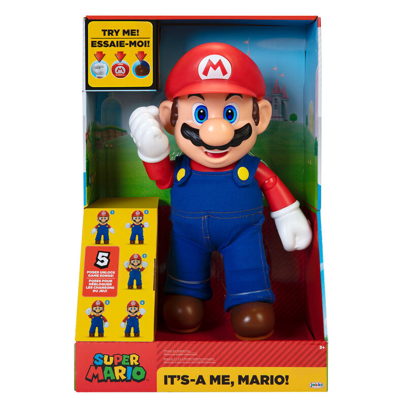 Figura interactiva ingles Its A Me Mario Super Mario Nintendo 36cm JAKKS PACIFIC