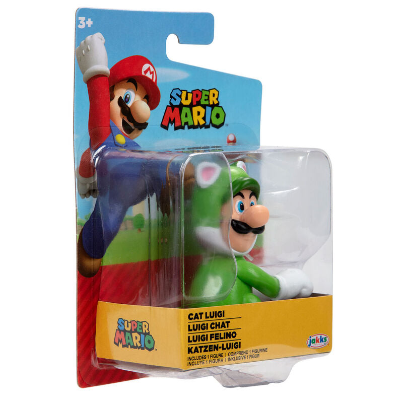 Figura Luigi Felino Super Mario Nintendo 6,5cm JAKKS PACIFIC