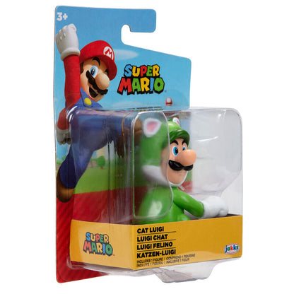 Figura Luigi Felino Super Mario Nintendo 6,5cm JAKKS PACIFIC