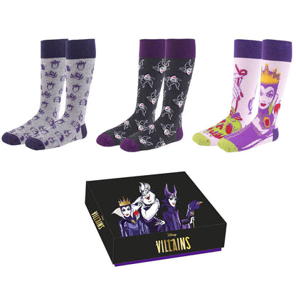 Set 3 calcetines Villanas Disney CERDÁ