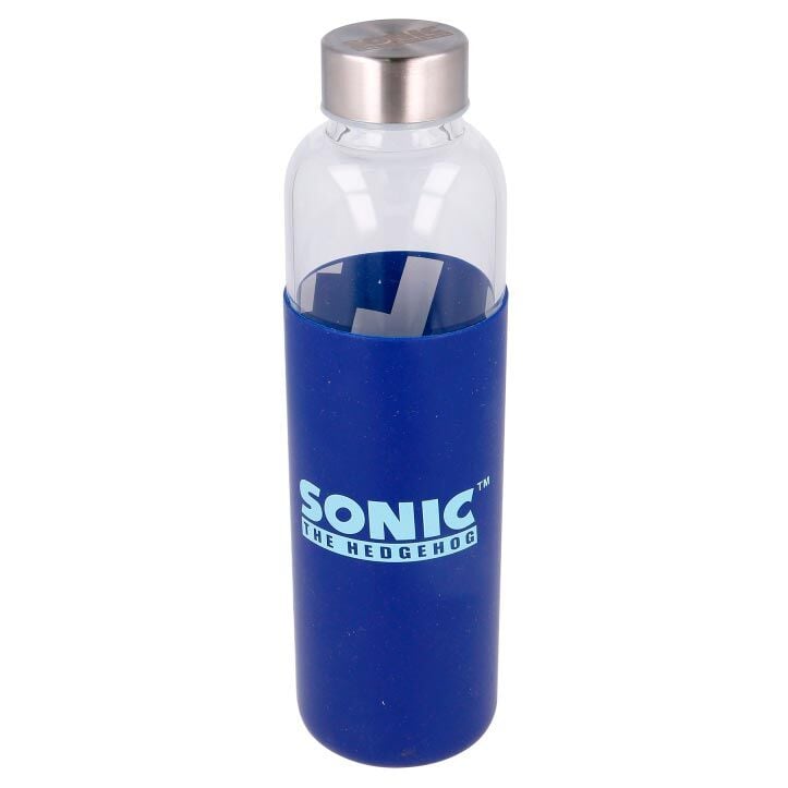 Botella cristal Sonic The Hedgehog funda silicona 585ml STOR