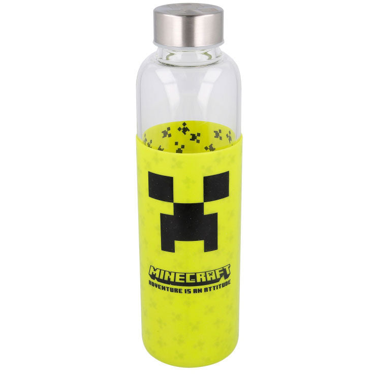 Botella cristal Minecraft funda silicona 585ml STOR
