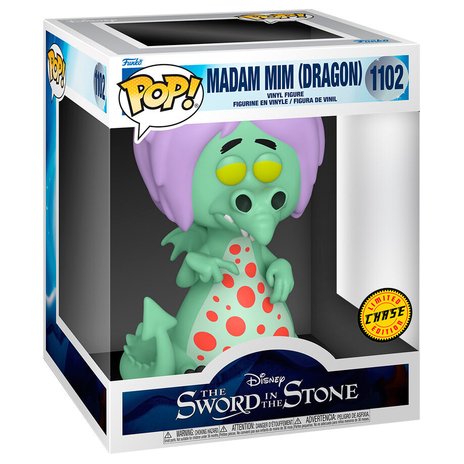 Figura POP Disney Merlin El Encantador Mim as Dragon Chase 15cm FUNKO