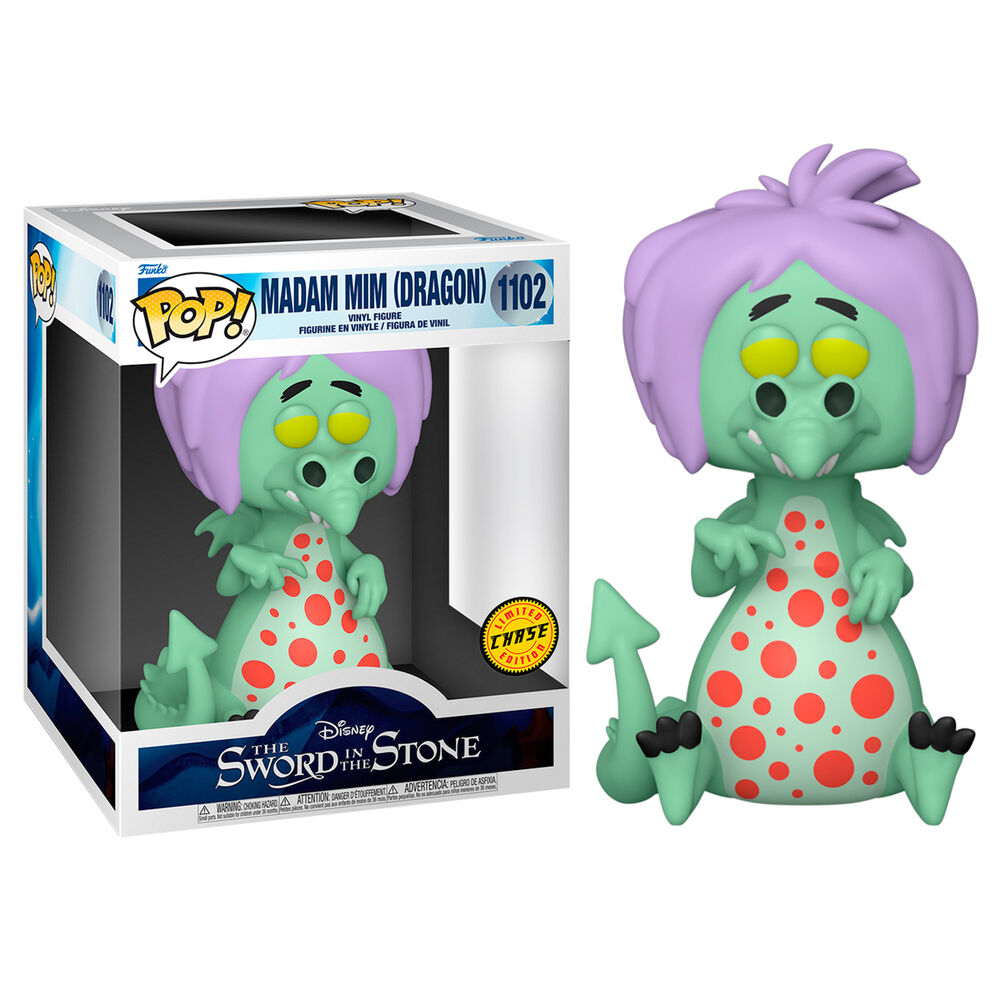 Figura POP Disney Merlin El Encantador Mim as Dragon Chase 15cm FUNKO
