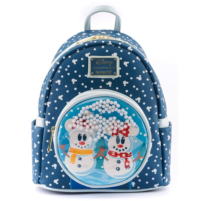 Mochila Mickey Minnie Snowman Disney Loungefly 26cm LOUNGEFLY