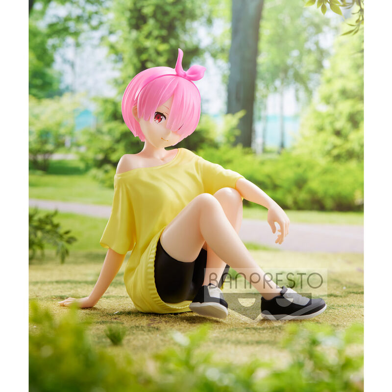 Figura Ram Training Syle Relax Time Re:Zero Starting Life in Another World 14cm BANPRESTO