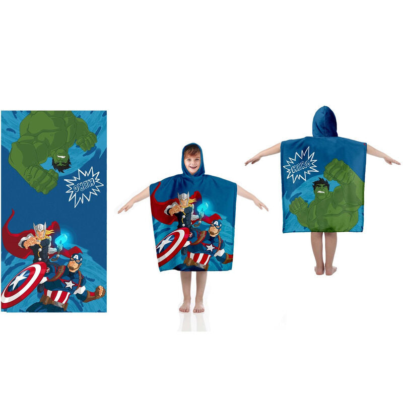 Poncho toalla Los Vengadores Avengers Marvel algodon MARVEL