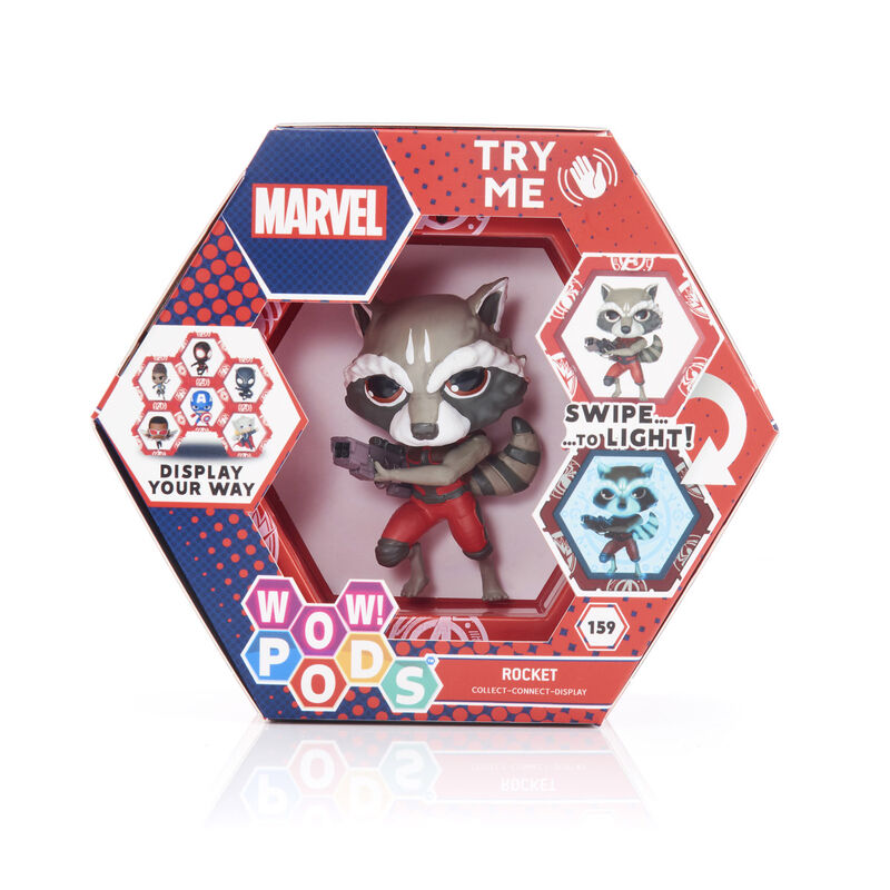 Figura led WOW! POD Rocket Raccoon Marvel WOW STUFF - WOW PODS
