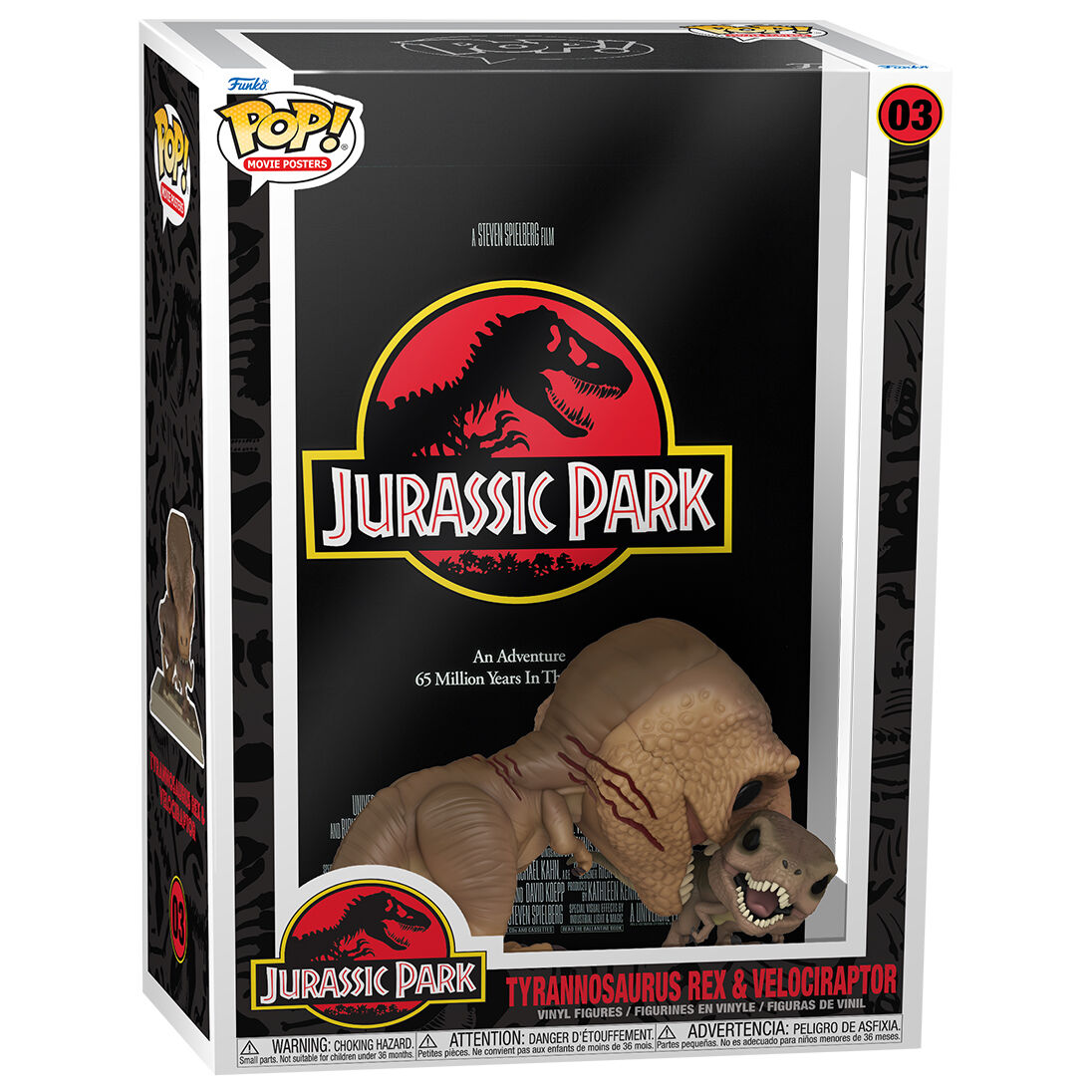 Figura POP Movie Poster Jurassic Park Tyrannosaurus Rex and Velociraptor FUNKO