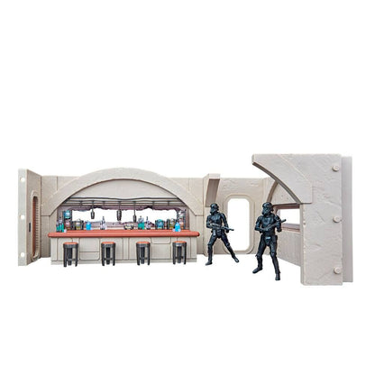Escenario Nevarro Cantina + figura Imperial Death Trooper Mandalorian Star Wars HASBRO