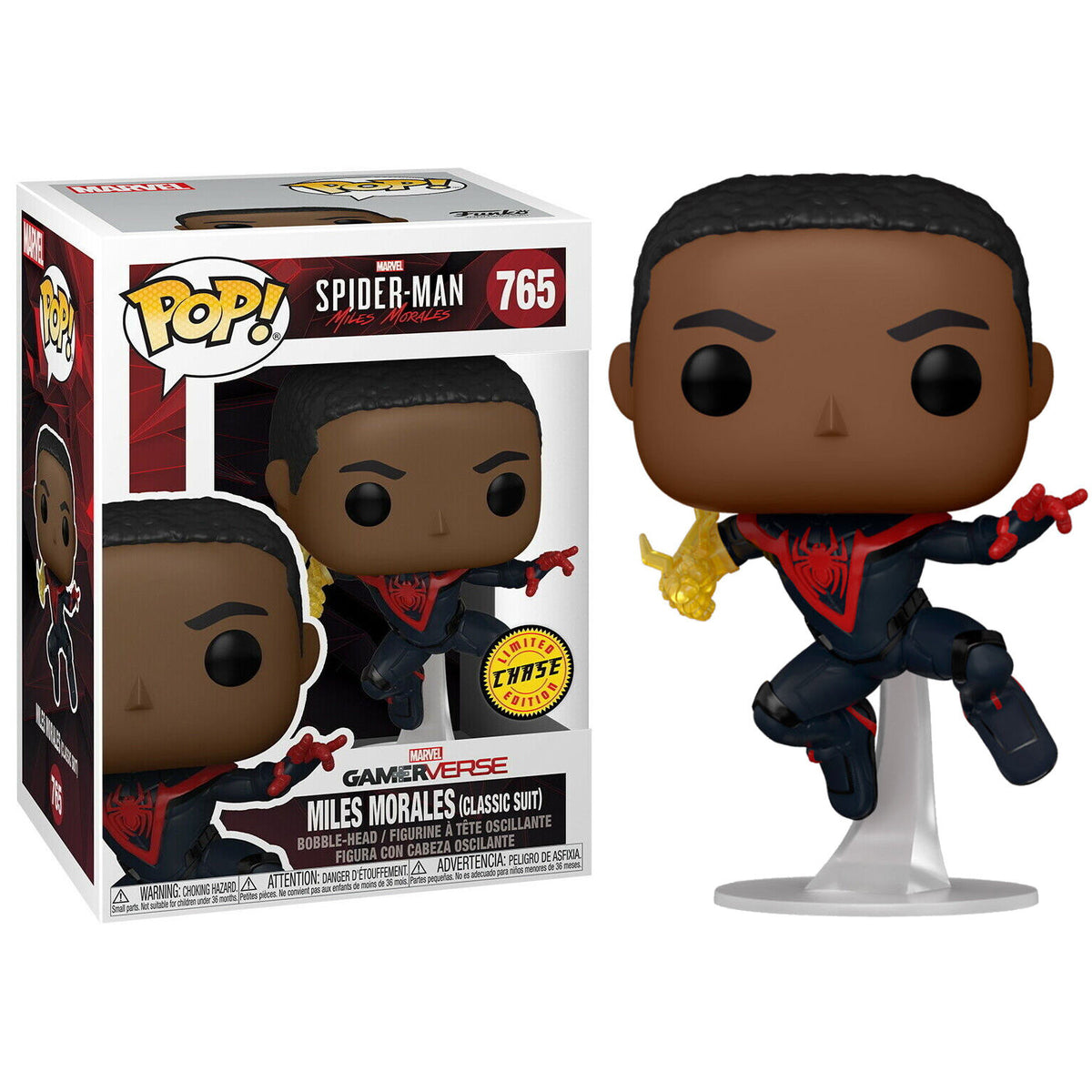 Figura POP Spiderman Miles Morales Classic Suit Chase FUNKO