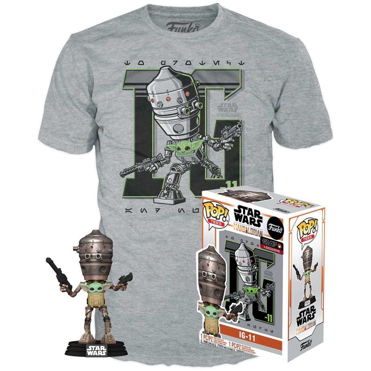 Set figura POP & Tee Star Wars IG-11 With the Child Exclusive M FUNKO