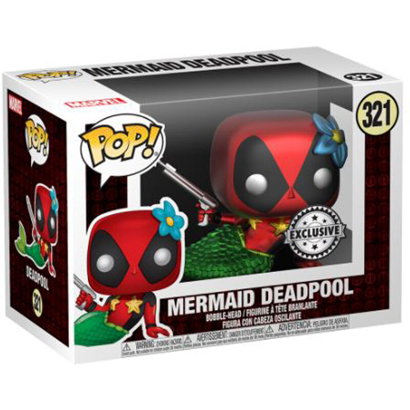 Set figura POP & Tee Marvel Deadpool Mermaid Exclusive FUNKO