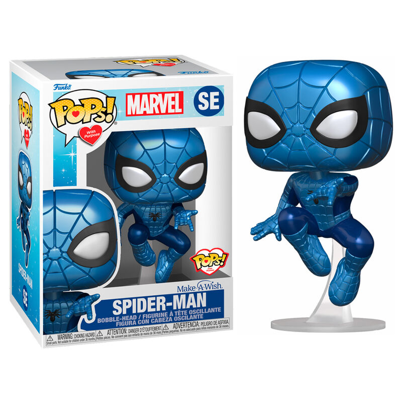 Figura POP Marvel Make a Wish Spiderman Metallic FUNKO