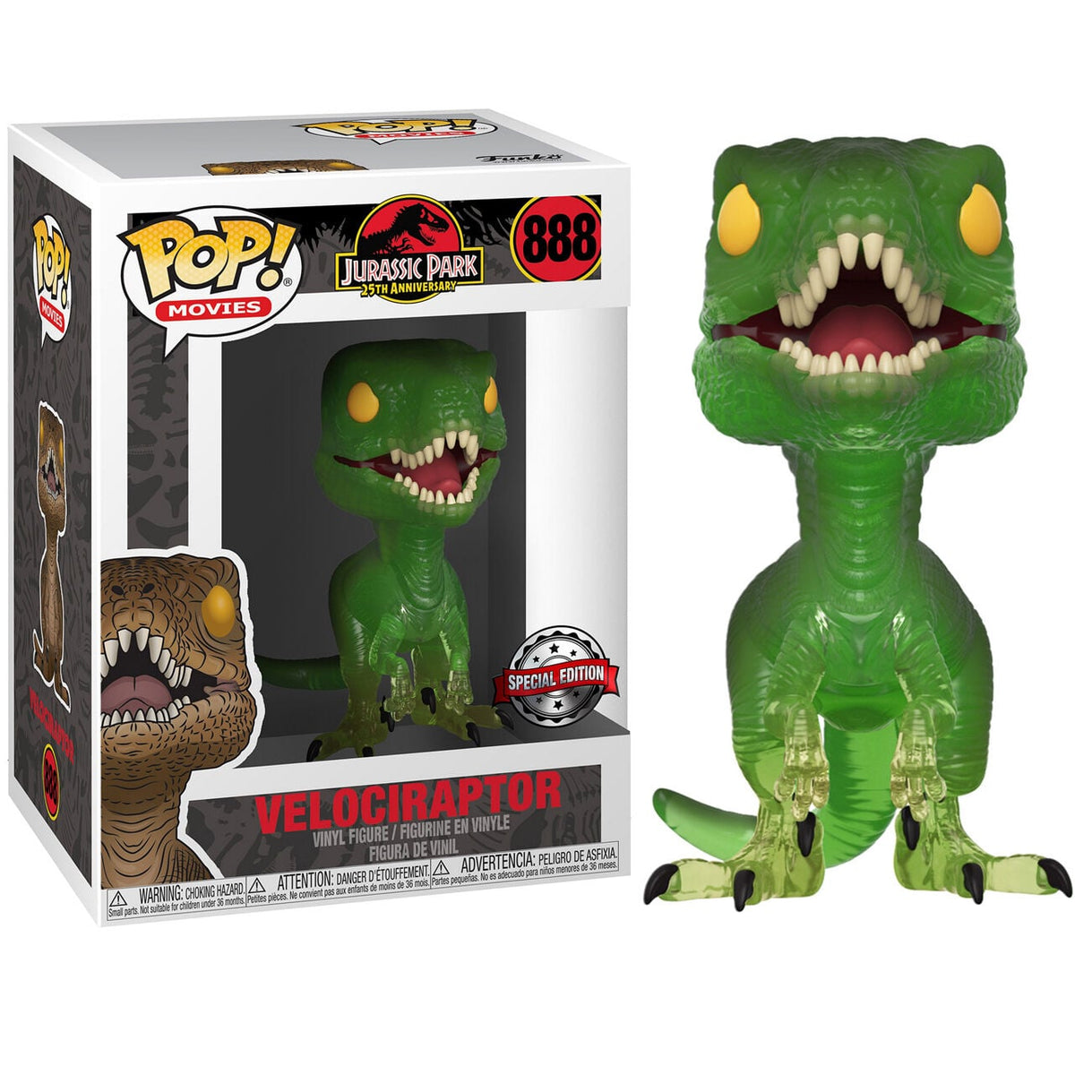 Set figura POP & Tee Jurassic Park Velociraptor Exclusive M FUNKO