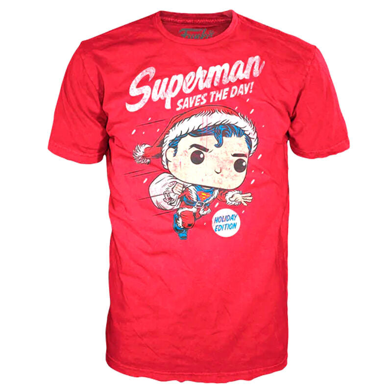 Set figura POP & Tee DC Comics Superman Exclusive Flocked FUNKO