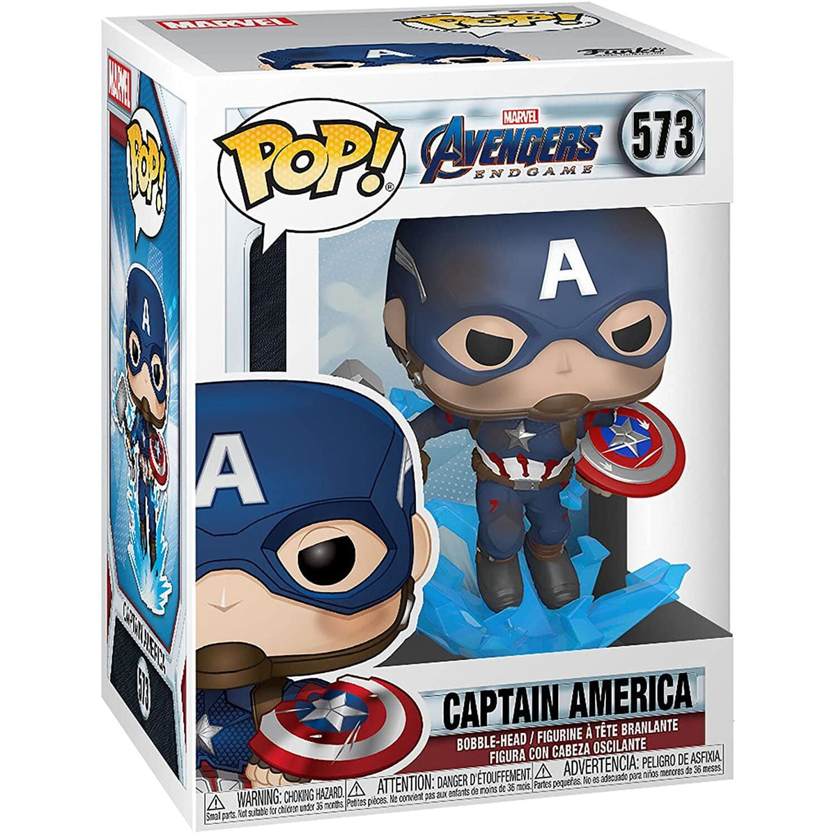 Figura POP Marvel Avengers Endgame Captain America with Broken Shield & Mjolnir FUNKO