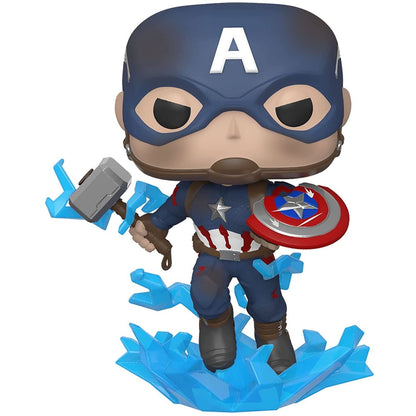 Figura POP Marvel Avengers Endgame Captain America with Broken Shield & Mjolnir FUNKO