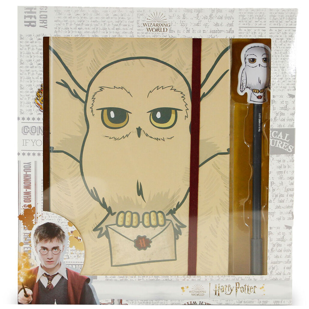 Set diario + boligrafo Hedwig Harry Potter KARACTERMANIA