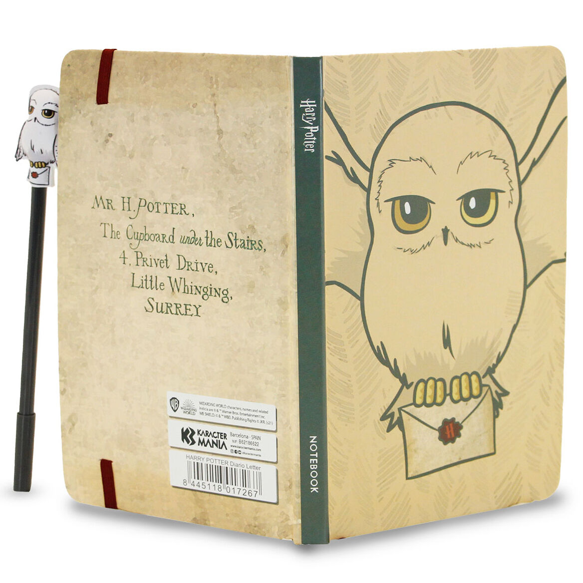 Set diario + boligrafo Hedwig Harry Potter KARACTERMANIA