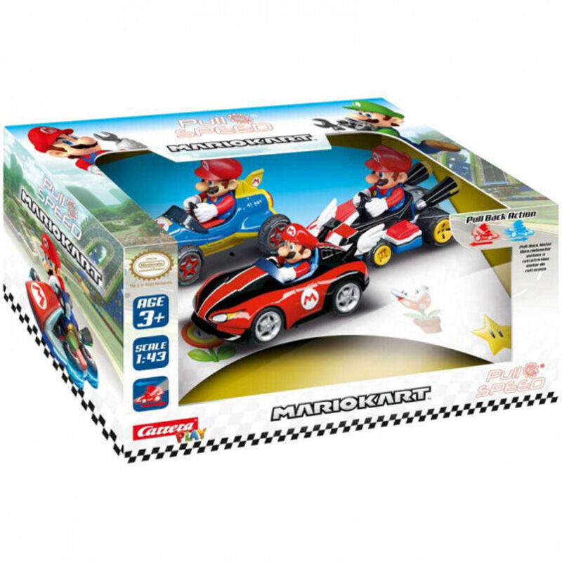 Set 3 coches Pull Speed Mario - Mario Kart CARRERA