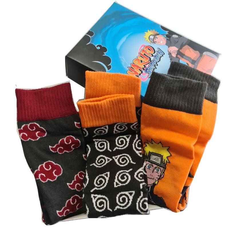Set 3 calcetines Naruto Shippuden adulto surtido PIERROT